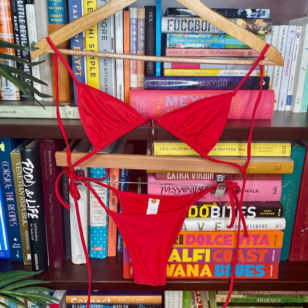 Tropic of C Bikini String Praia Equator S XS Red Poppy